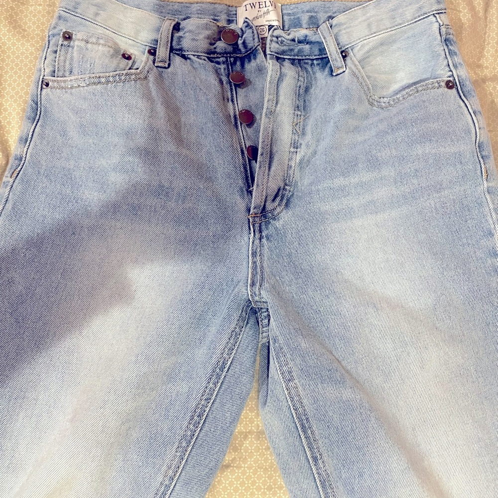 Kason Distressed High Rise Denim